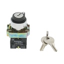 Selector 2 pozitii cu retinere si cheie 1NO+1NC, 400V/10A, LAY5-BG45