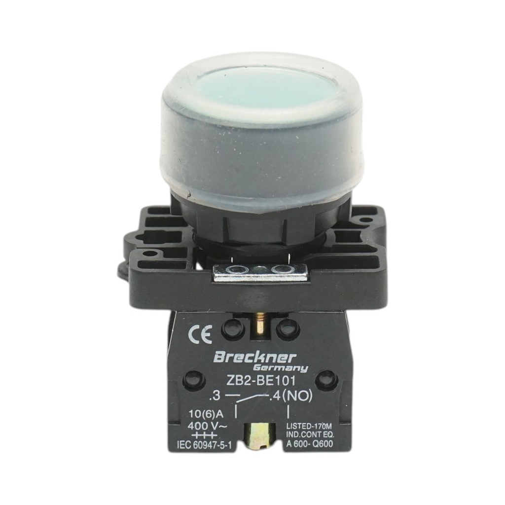 Buton comanda cu capac protectie IP65 verde, 1NO, 400V/10A, LAY5-EP31