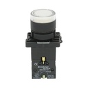 Buton indicator LED alb cu rezistenta integrata 1NO, 220V, LAY5