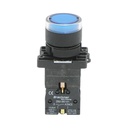 Buton indicator LED albastru cu rezistenta integrata 1NO, 24V, LAY5
