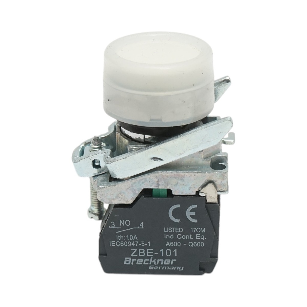 Buton comanda alb cu capac protectie IP65 1NO, 22mm TB4-BP11