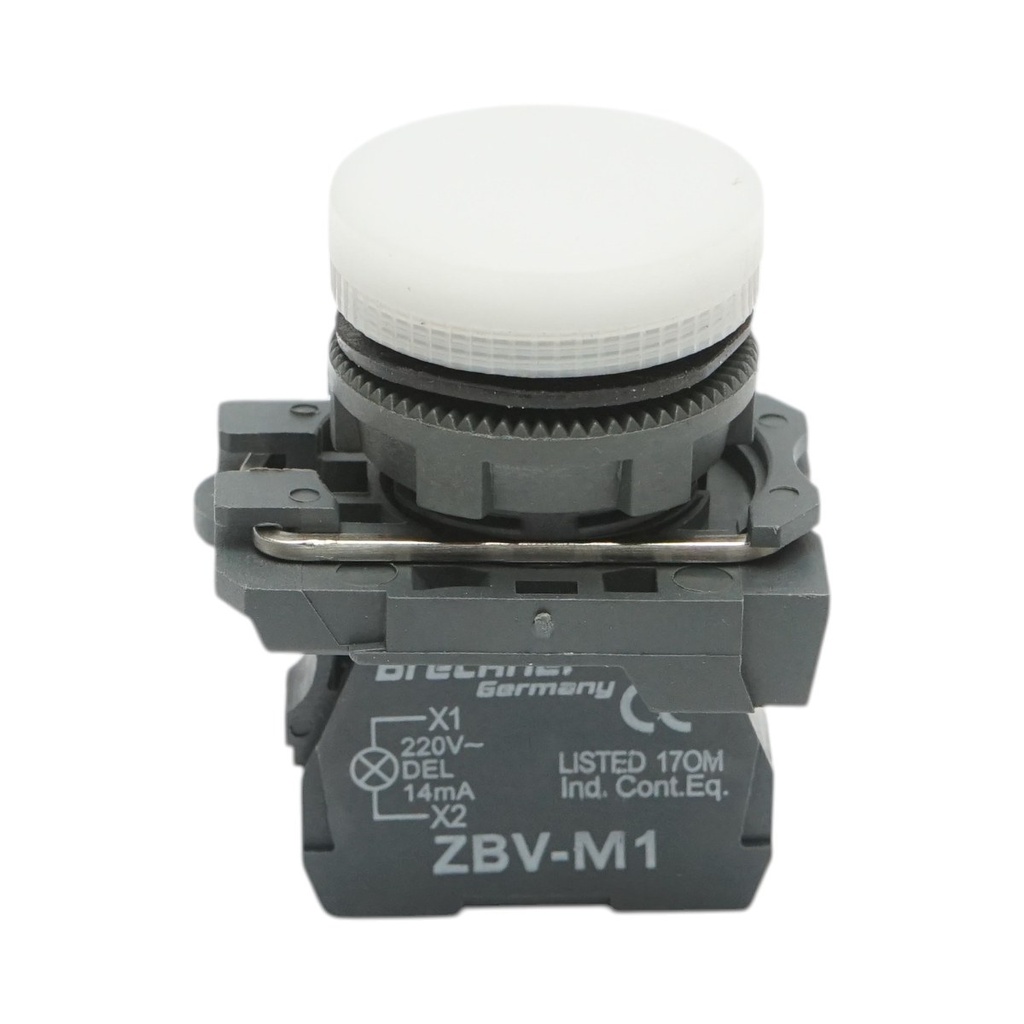 Indicator semnalizare LED alb 220V, 14mA, TB5