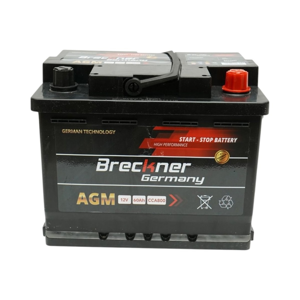 Baterie auto AGM start-stop 12V, 60Ah, 800A la pornire 242x174x189mm