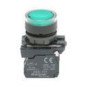Buton comanda cu revenire si semnalizare LED verde 1NO+1NC, 24V/10A, TB5