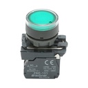 Buton comanda cu revenire si semnalizare LED verde 1NO+1NC, 220V/10A, TB5