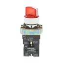 Selector 2 pozitii cu retinere si indicator semnalizare LED rosu 1NO+1NC, 24V, LAY5