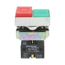 Buton comanda dublu convex 1NO+1NC, 400V/10A, LAY5 IP40