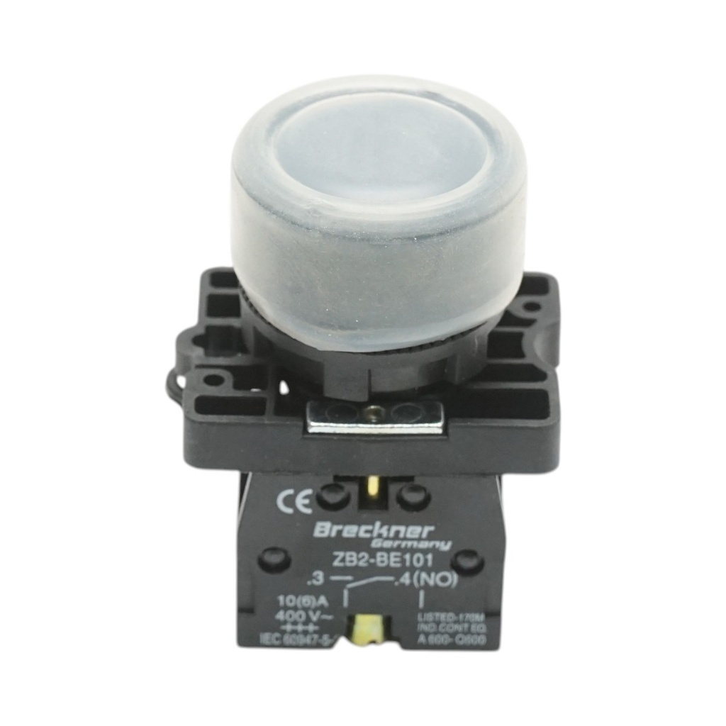 Buton comanda negru cu capac protectie 1NO, 400V/10A, LAY5-EP21, IP65