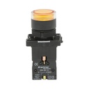 Buton indicator LED galben cu rezistenta integrata 1NO, 24V LAY5