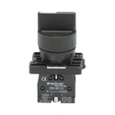 Selector 3 pozitii negru cu retinere 2NO, 400V/10A, LAY5-ED33