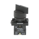 Selector 2 pozitii negru cu retinere 1NO, 400V/10A, LAY5-EJ25