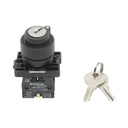 Selector 2 pozitii cu retinere si cheie 1NO+1NC, 400V/10A, LAY5-EG45