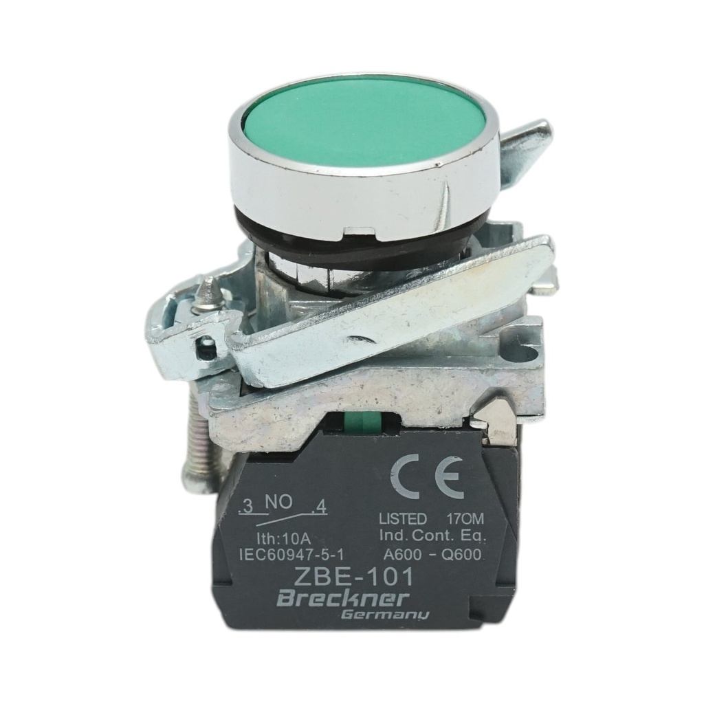Buton comanda cu revenire verde 1NO, 10A, TB4-BA31