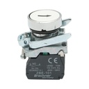Buton comanda alb cu revenire si marcaj sageata 1NO, 10A, TB4