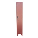 Dulap metalic fiset tip vestiar maro cu 1 usa securizata si 5 rafturi 1700x300x450mm