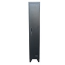 Dulap metalic fiset tip vestiar negru cu 1 usa securizata si 5 rafturi 1700x300x450mm