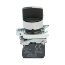 Selector 3 pozitii cu retinere negru 2NO, 24V/10A, TB4-BD33