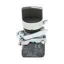 Selector 3 pozitii cu revenire negru 2NO, 24V/10A, TB4-BD53