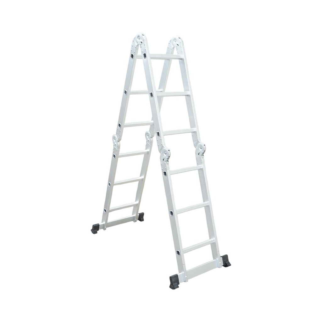 Scara aluminiu multifunctionala 3.7m, 4x4 trepte, sarcina maxima 150kg