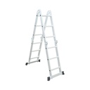 Scara aluminiu multifunctionala 3.7m, 4x4 trepte, sarcina maxima 150kg