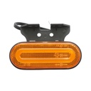 Lampa gabarit laterala ovala LED 12-24V galbena cu suport 121x47x19mm