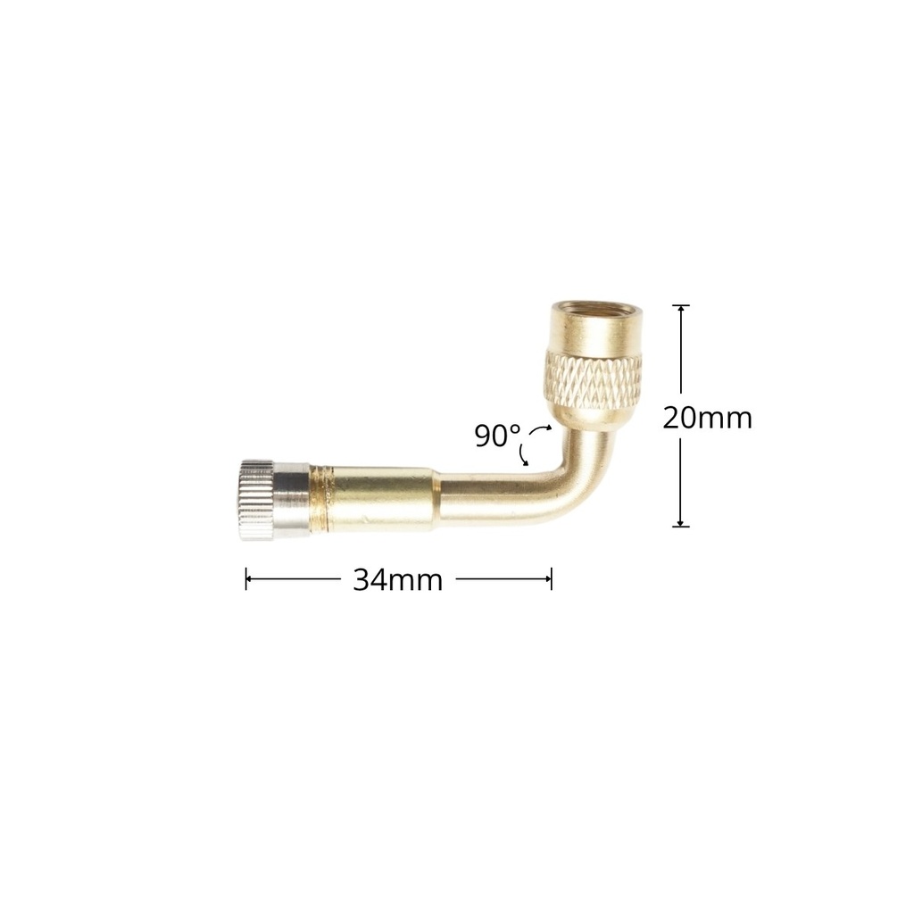 Prelungitor valva roata 90 grade, lungime 34mm