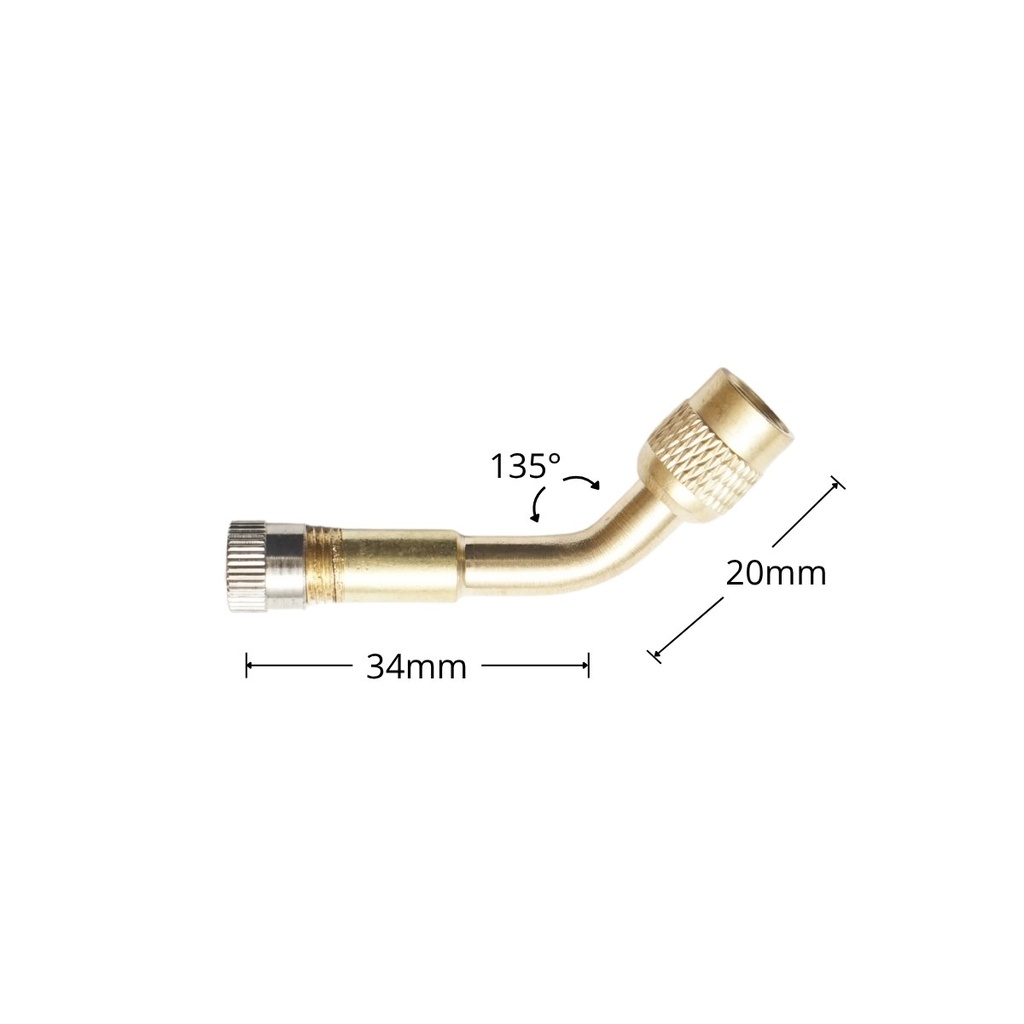 Prelungitor valva roata 135 grade, lungime 34mm