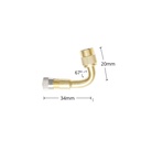 Prelungitor valva roata 67 grade, lungime 34mm