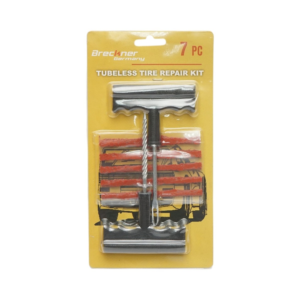 Kit vulcanizare anvelope tubeless la rece cu snur, instrument inserare tip ac si alezor