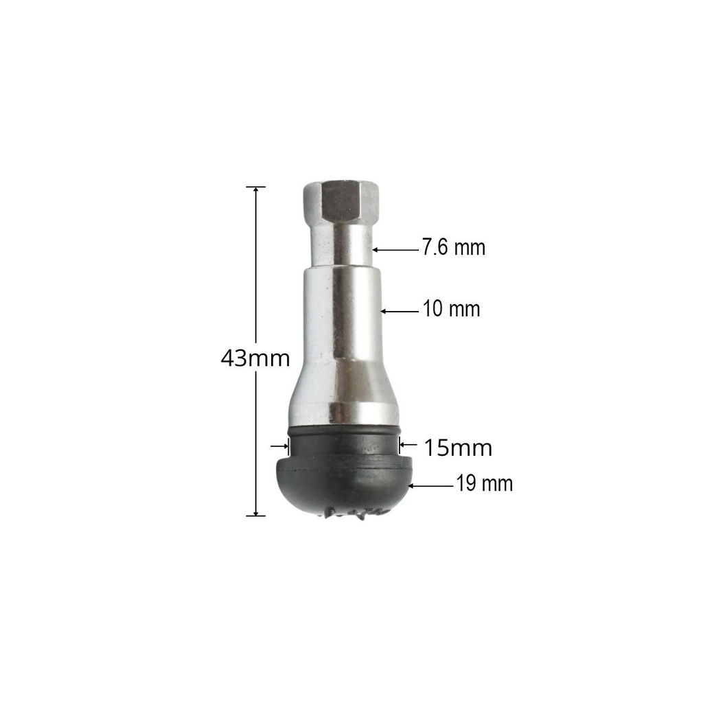 Valva roata auto tubeless 43mm TR413AC cromata