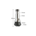 Valva roata auto tubeless 43mm TR413AC cromata