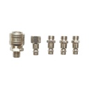Set 5 cuple rapide 1/4 pentru furtunuri aer comprimat si scule pneumatice