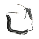 Pistol suflat aer comprimat cu duza 120mm, furtun spiralat 5m si cupla rapida tata 1/4