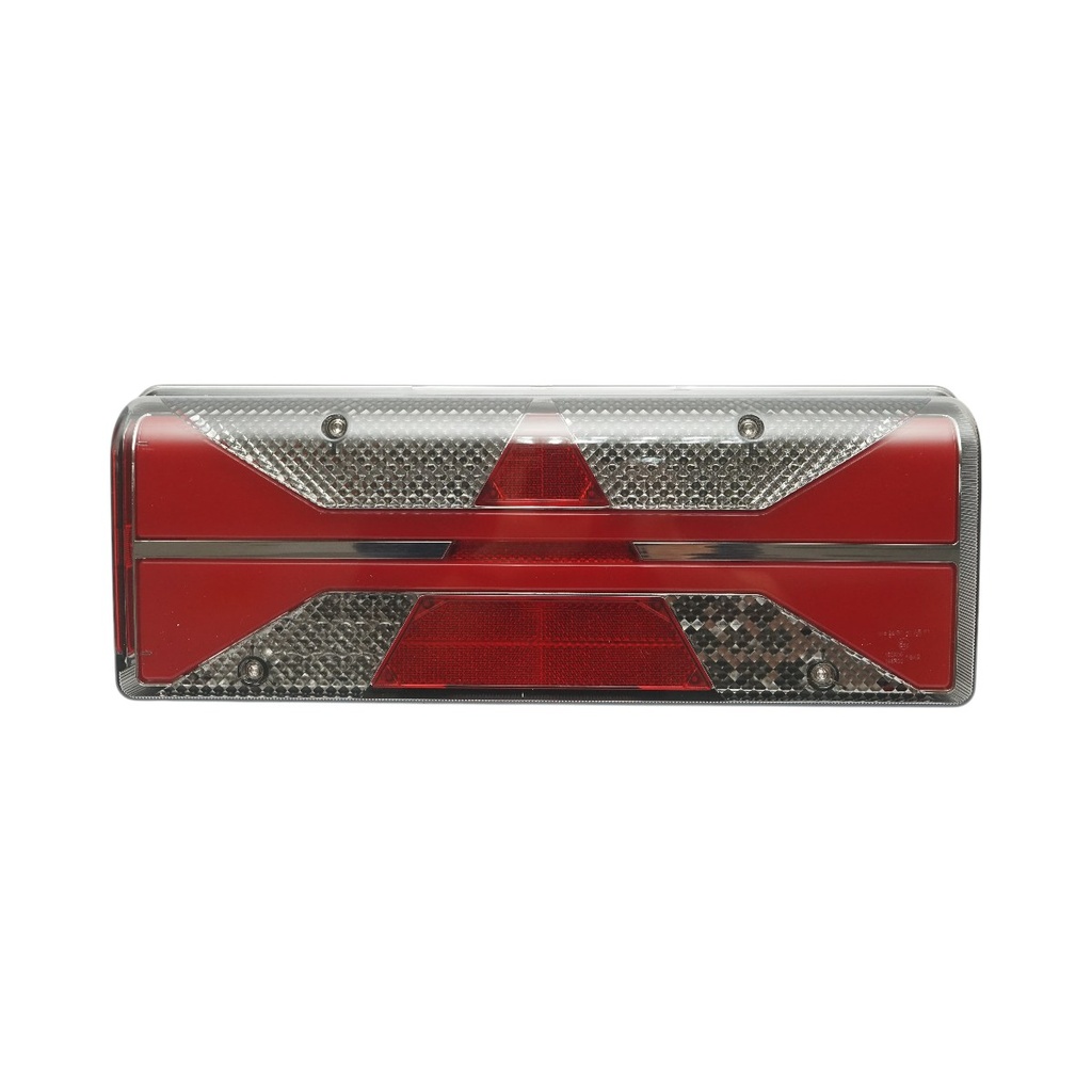Lampa stop spate stanga LED camion 24V, 7 pini ASS2.1+4x2 cu iluminare numar 400x153x88mm