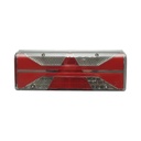 Lampa stop spate stanga LED camion 24V, 7 pini ASS2.1+4x2 cu iluminare numar 400x153x88mm