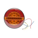 Lampa stop spate rotunda LED 12V/24V universala 140x40mm