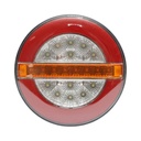 Lampa stop spate rotunda LED 12V/24V universala 140x40mm