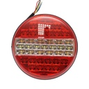 Lampa stop spate rotunda LED 12V/24V universala 142x45mm