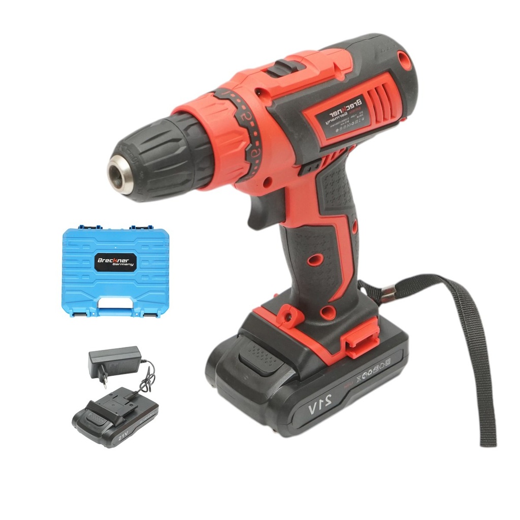 Masina de insurubat si gaurit cu 2 acumulatori 21V, 1.5Ah Li-ion, LED, cuplu 29Nm, mandrina 10mm, turatie 0-1350rpm