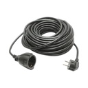 Cablu prelungitor pentru curent, lungime 20 metri cu priza si fisa tip Schuko 3x1.5mm negru 16A, 220V-250V