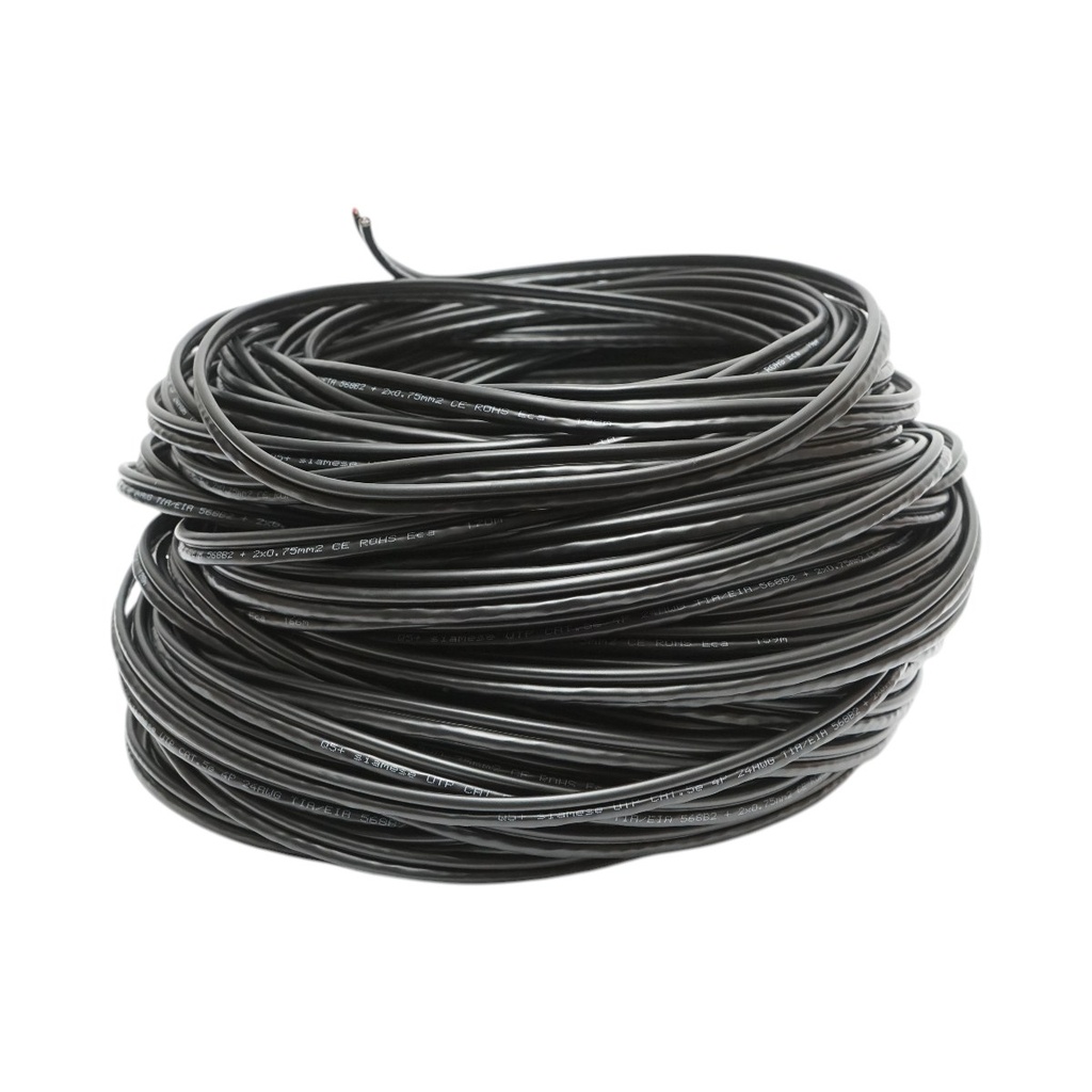 Cablu UTP CAT5e siamez 8x0.51mm cupru + 2x0.75mm CCA alimentare 100m/rola