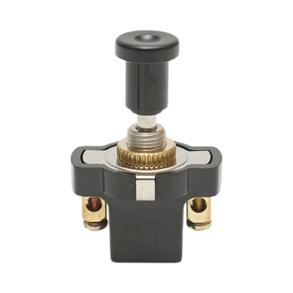 Intrerupator scurt universal 12V/5A pull switch ON/OFF cu piulita prindere metalica