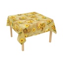 Rola fata de masa decorativa PVC 1.37x20m, grosime 0.18mm, textil 45 g/mp, model floarea soarelui