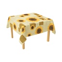 Rola fata de masa decorativa PVC 1.37x20m, grosime 0.18mm, textil 45 g/mp, model floarea soarelui