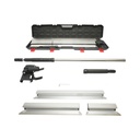 Set 3 gletiere profesionale inox 30/55/100cm, suport cu maner telescopic 85-200cm