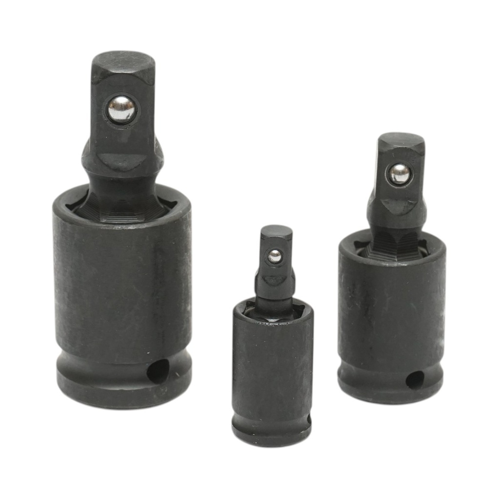 Set 3 adaptoare de impact cu articulatie cardanica patrat 1/2, 3/8, 1/4 inch Cr-Mo