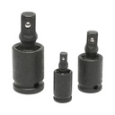 Set 3 adaptoare de impact cu articulatie cardanica patrat 1/2, 3/8, 1/4 inch Cr-Mo