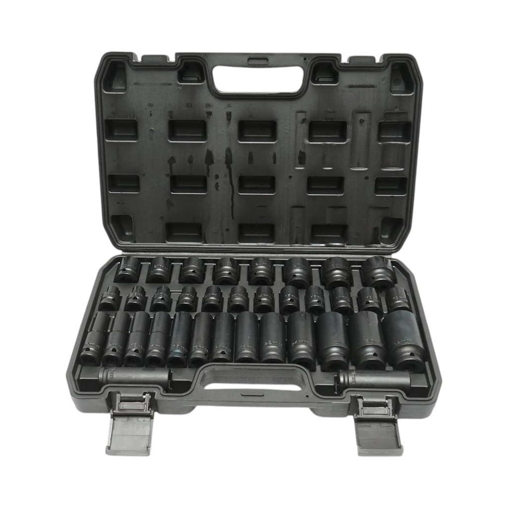 Trusa chei tubulare scurte 8-32mm 38mm si lungi 10-32mm 78mm, patrat 1/2 inch 35 piese
