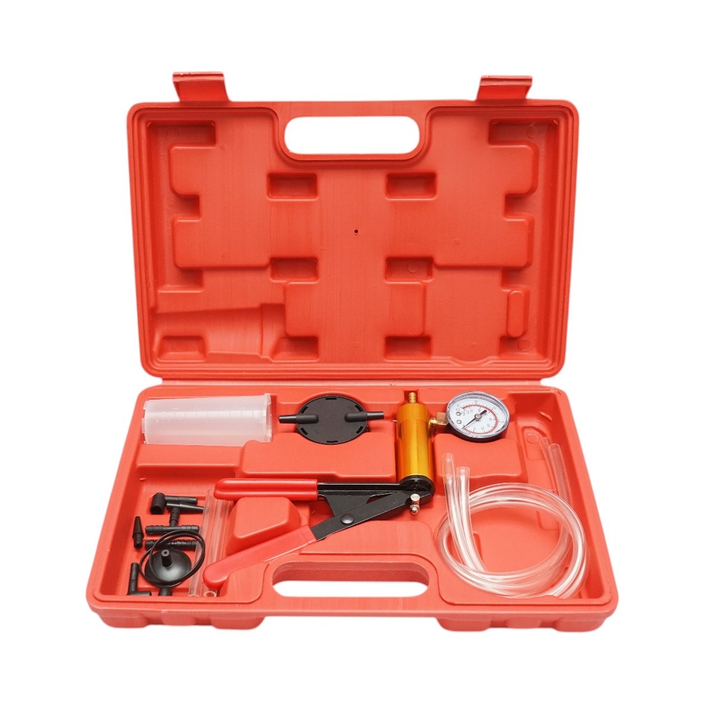 Trusa pompa tester presiune si vacuum pentru aerisire frane, testare ABS, EGR, AC si sistem incalzire auto