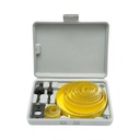 Set 13 carote circulare 19-127mm pentru rigips, lemn, PVC 17 piese